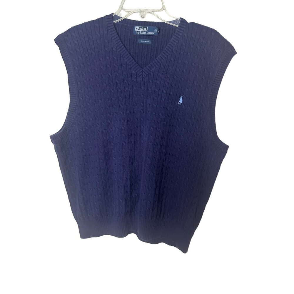 Polo Ralph Lauren Navy Blue Sweater Vest XXL‎